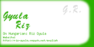 gyula riz business card